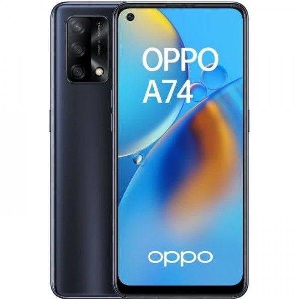 Teléfono inteligente Oppo A74 4G - 128 GB, 6,43'' AMOLED, Cámara Triple de 48 MP + 2 MP + 2 MP, 6 GB RAM, Batería de 5000 mAh, Carga Rápida de 33W (Negro)
