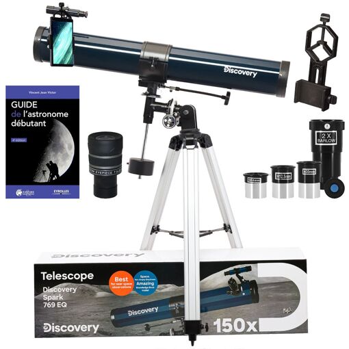 Kit de telescopio Discovery Spark 769 EQ para astrofotografía