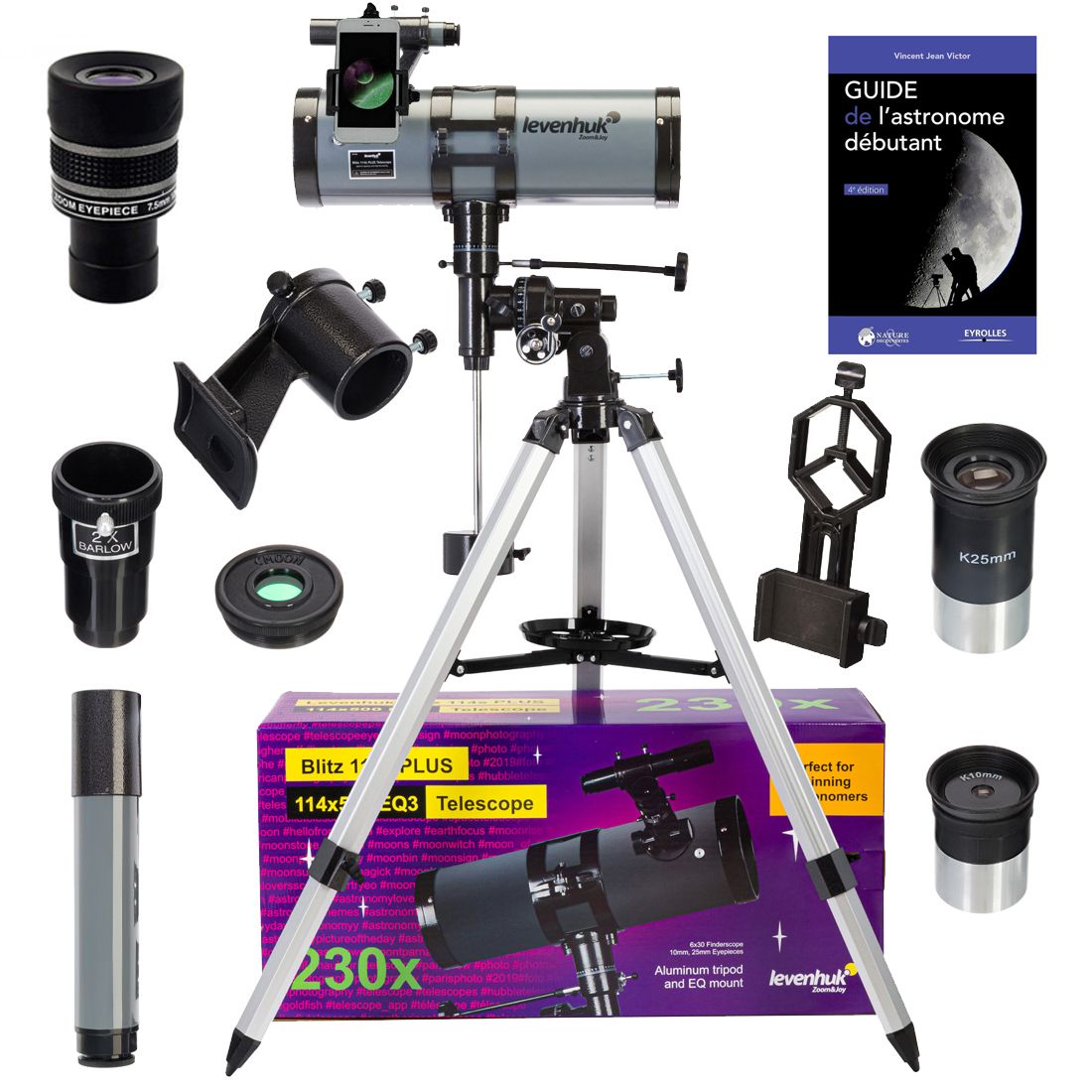 Levenhuk Blitz 114S Plus Telescope for Astrophotography