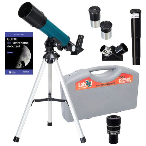 Telescopio Levenhuk LabZZ TK50 con Zoom, Oculares y Accesorios