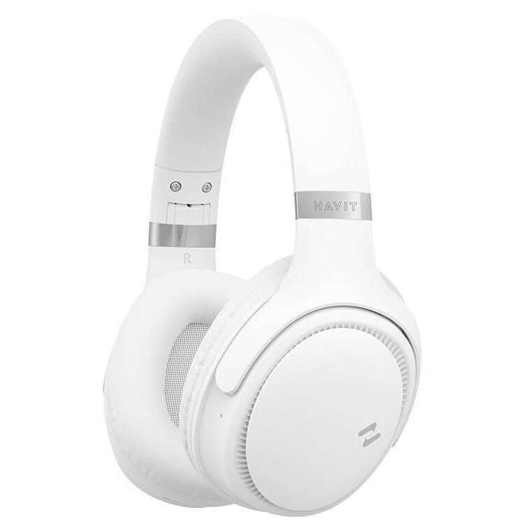 Auriculares Havit H630BT con diseño de arco, USB tipo C, Bluetooth, blanco