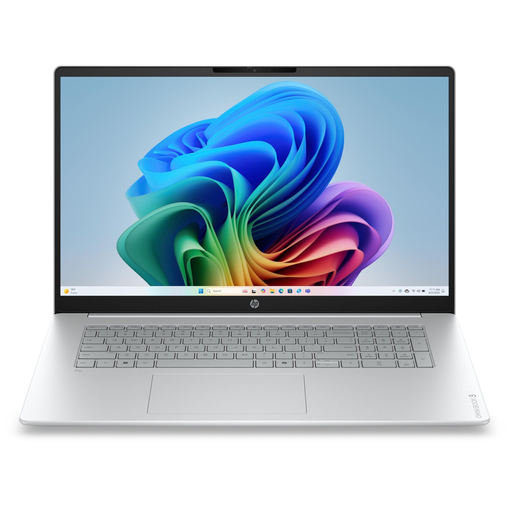 Portátil HP OmniBook 3 AI con procesador AMD Ryzen 7 445, pantalla de 17,3 pulgadas Full HD, 24 GB de RAM DDR5, 512 GB SSD, WiFi 7 y Windows 11 Home