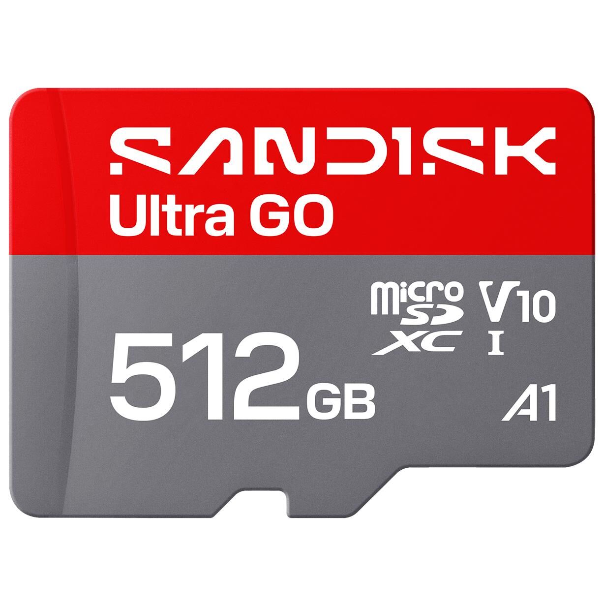 SanDisk Ultra GO - Carte mémoire flash - 512 Go - A1 / UHS-I U1 / Class10 - microSDXC UHS-I