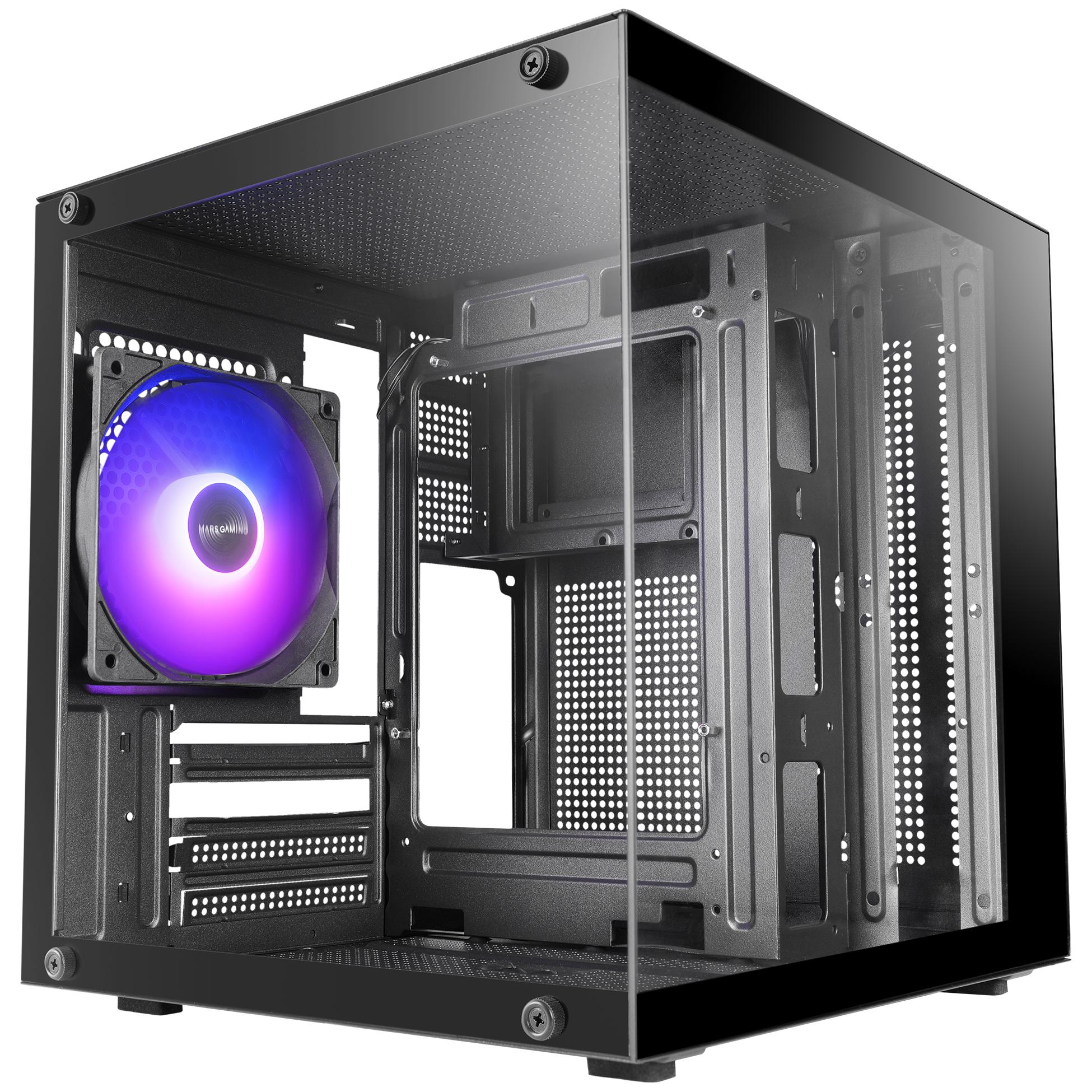 Mars Gaming MC-CUBE Mini Tower Case - Black