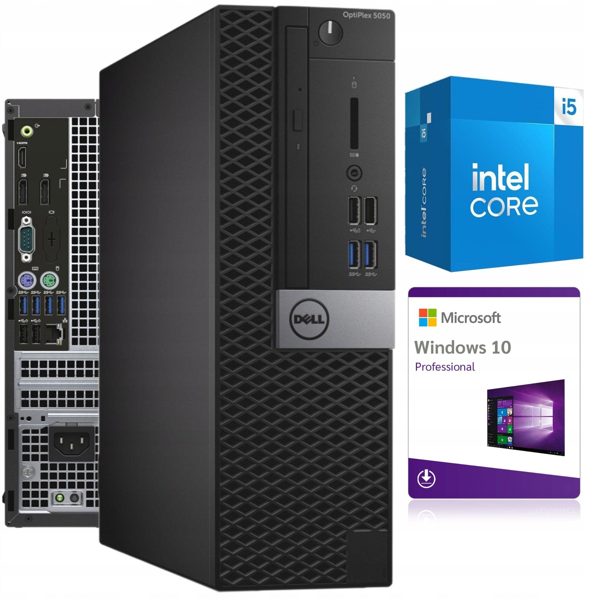 Computadora de escritorio Dell OptiPlex 5050 SFF, i5-7600, 8GB RAM, 500GB HDD, Windows 10 Pro