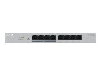 ZyXEL GS1200-8HP Managed Switch - 4 x Gigabit Ethernet + 4 x PoE+ (60W)