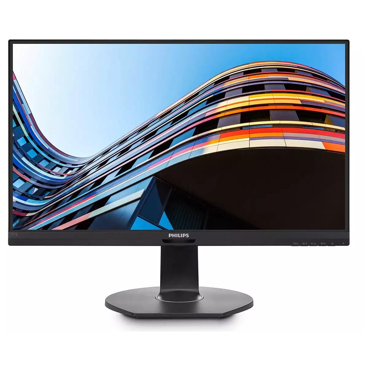 Philips Brilliance S-line 271S7QJMB - LED Monitor - 27" - Full HD 1920 x 1080 @ 60Hz - IPS - 250 cd/m² - 1000:1 - 5ms - HDMI, VGA, DisplayPort - Speakers - Textured Black