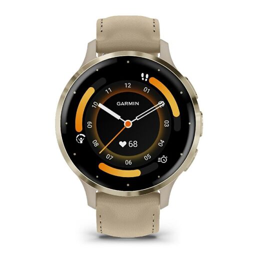 Garmin Venu 3S Women's Smartwatch with Silicone + Leather Strap