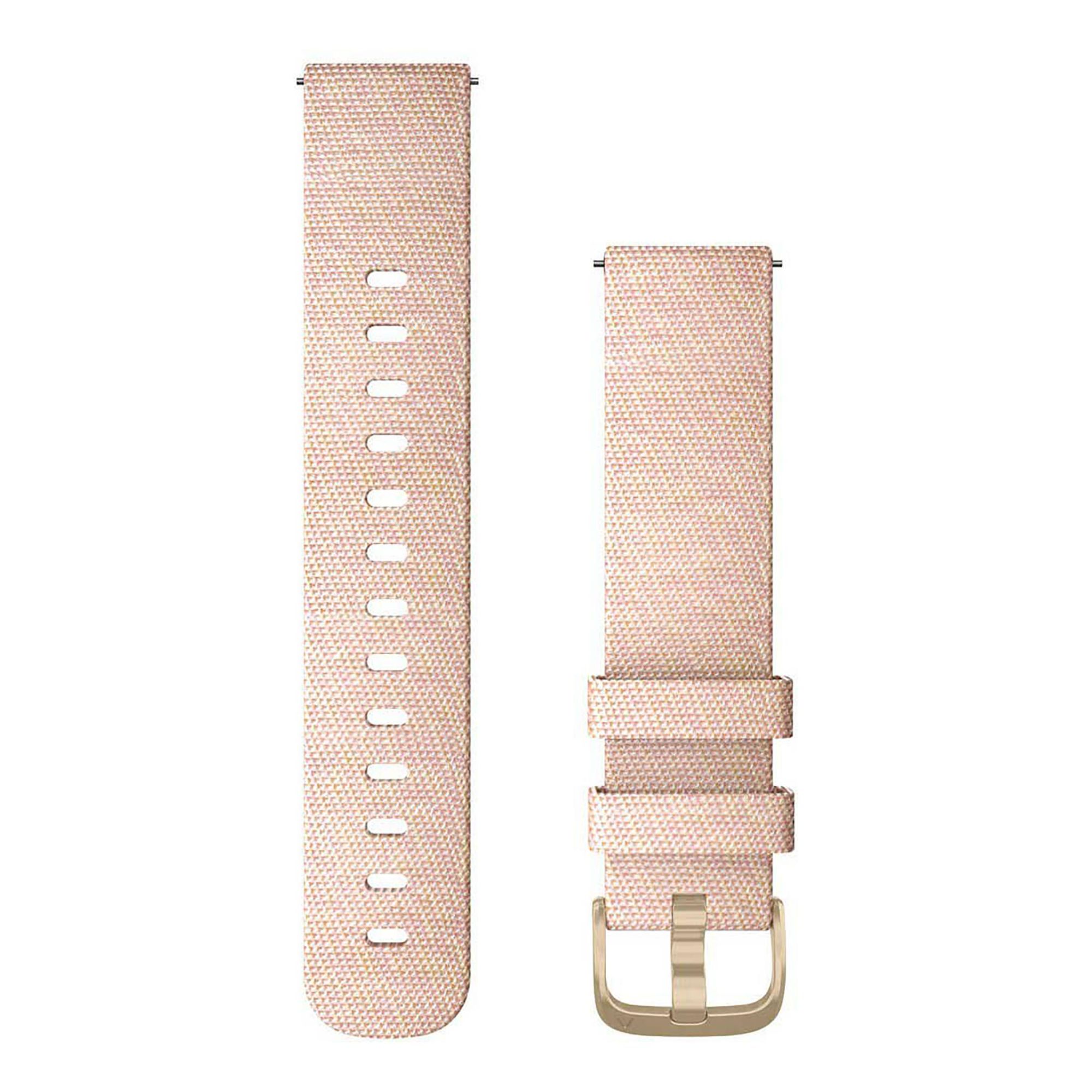 Pulseras de liberación rápida Garmin 20 mm de nailon rosa empolvado