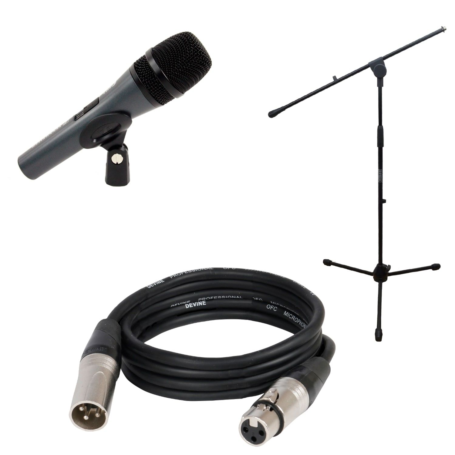 Sennheiser e 845s Vocal Microphone with Cable and Stand