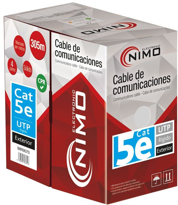 Nimo Outdoor UTP Cable Cat5e CCA Black (305m)