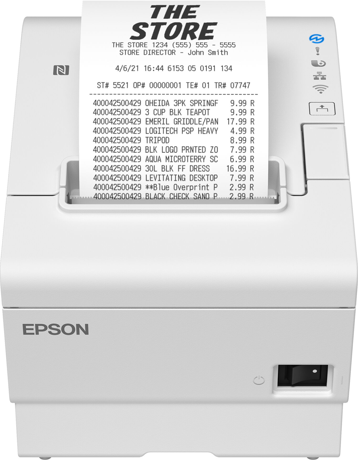 Epson TM-T88VII (131) - USB, Ethernet, PoweredUSB, White