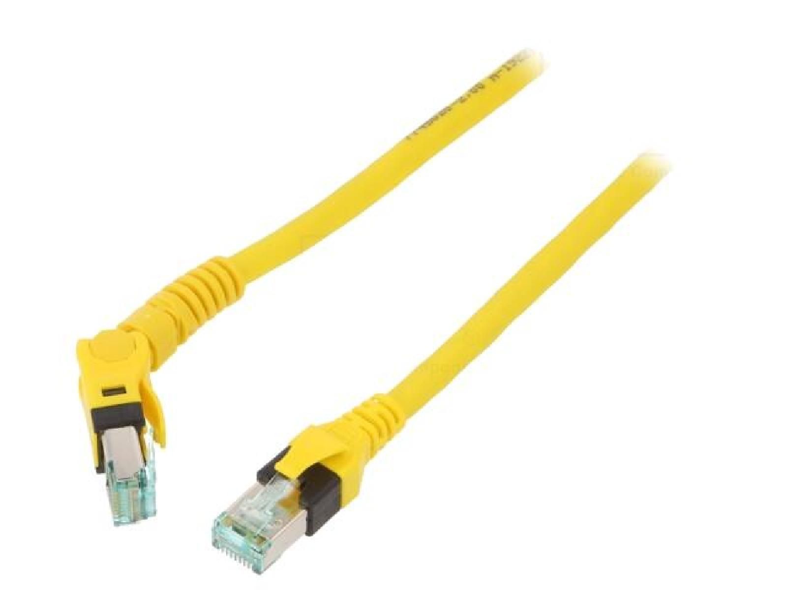 ADNAuto RJ45 Network Cable - SFTP Cat 6 Yellow 2m with 1 Mobile RJ45 Connector