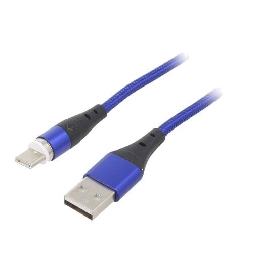 ADNAuto USB 2.0 Cable - 1m, Male USB A to Male USB C, Blue