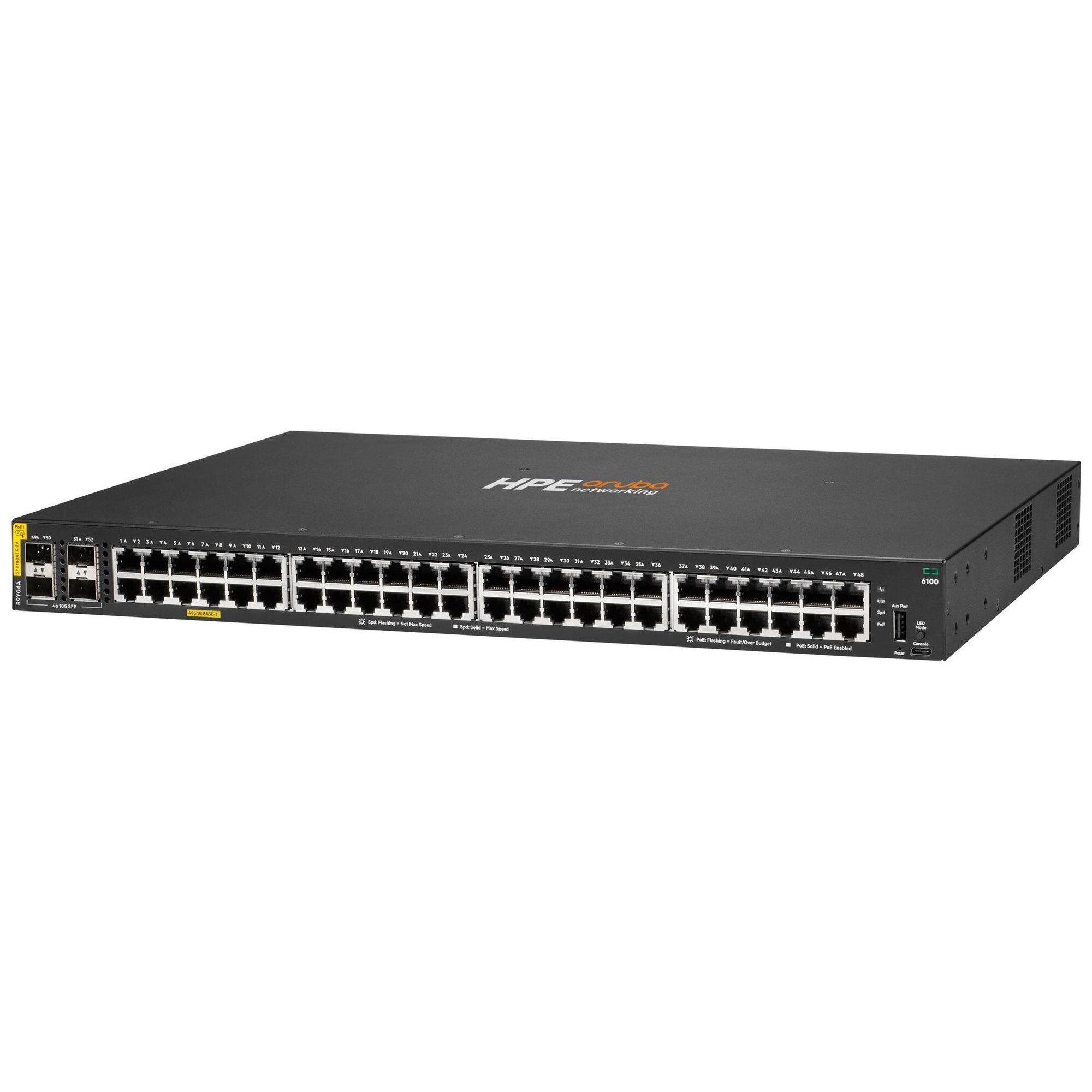 HP Aruba Networking CX 6100 48G PoE+ Switch