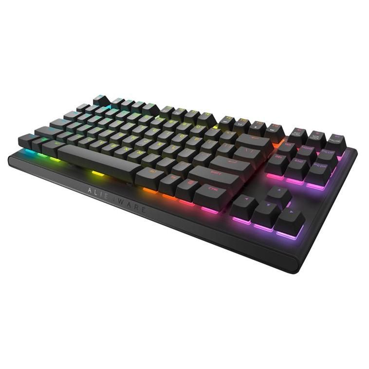 Dell Alienware AW420K Keyboard - Wireless - Backlit - USB - Cherry MX Red Switch: Dark Side of the Moon (Black)