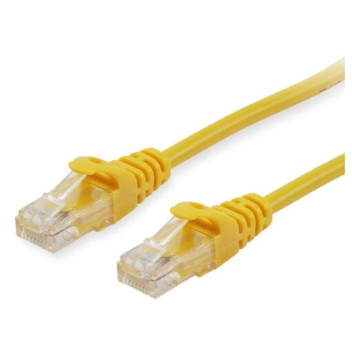 Cable de conexión Equip Life - RJ-45 (M) a RJ-45 (M) - 50 cm - UTP Cat6 - Moldado, bloqueado - Amarillo
