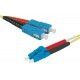 Exertis Connect LC-SC Duplex Fiber Optic Cable, 0.5m, Yellow