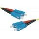 Exertis Connect SC (M) to SC (M) Cable - 50cm, 0.5m, Optical Fiber, Duplex, 9/125 µm, OS2, Yellow