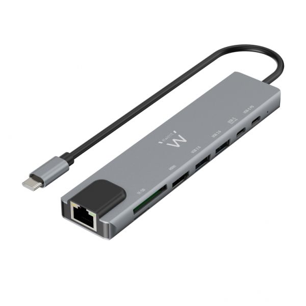 Ewent USB-C to Multiport Dock 8 in 1