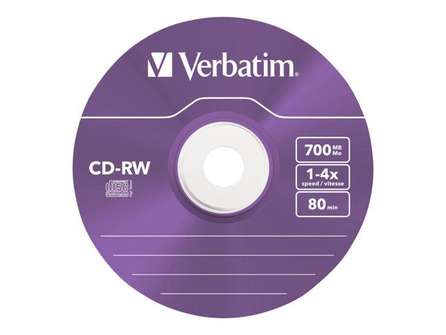 Verbatim 5x CD-RW 700MB (80 min) 4x Slim Case