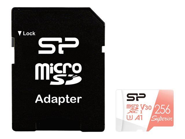 Tarjeta de memoria Silicon Power Superior - 256 GB (adaptador microSDXC a SD incluido)