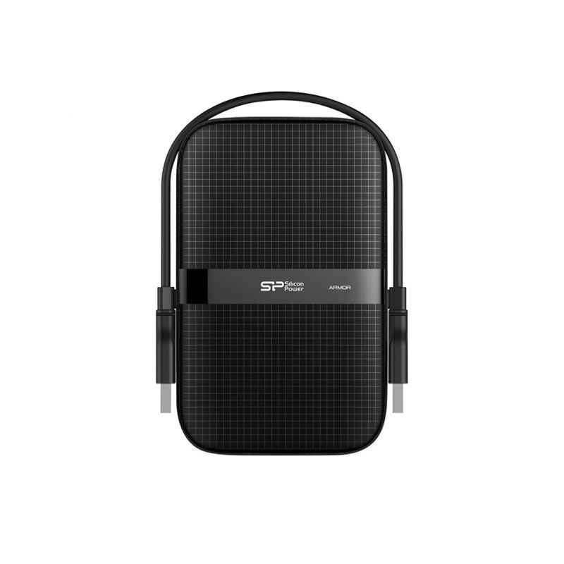 Silicon Power Armor A60 - 5TB External Portable Hard Drive - 2.5" - USB 3.2 Gen 1 - Black