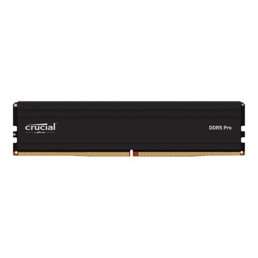 Módulo de memoria Crucial Pro DDR5 de 16 GB (288 pines, bajo perfil, 6000 MHz/PC5-48000, CL48, 1.1 V, sin búfer, ECC integrado, negro mate)