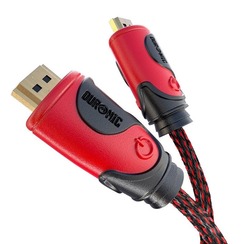 Duronic HDC03 / 1.5m High-Speed HDMI Cable 2.0, 1.5m, Gold-Plated Connectors, Supports 4K 2160p, Ethernet