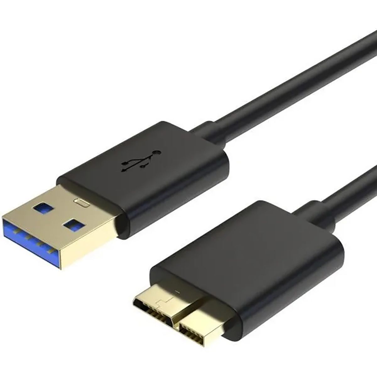 Visiodirect USB 3.0 Male A to Micro B Cable - Black for Toshiba Canvio Connect HD