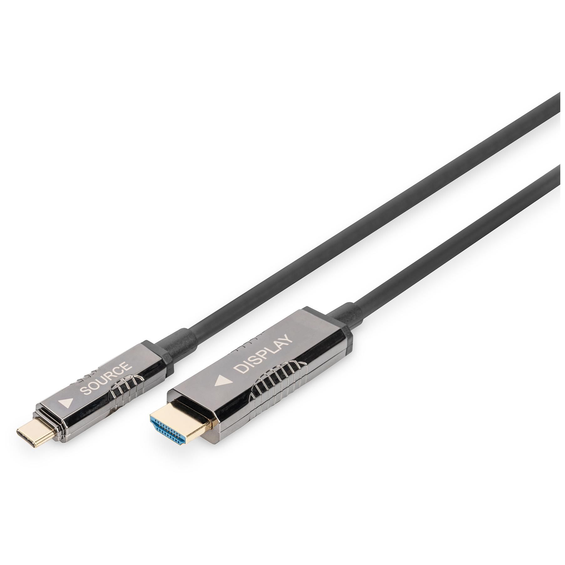Cable Adaptador Digitus 4K USB Tipo C a HDMI (20m)