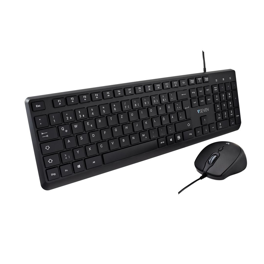 V7 USB Pro French Azerty Keyboard and Mouse Combo