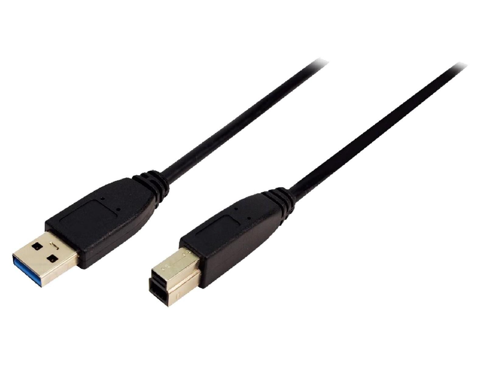 ADNAuto USB 3.0 Cable, 3m, Black (USB A Male to USB B Male)
