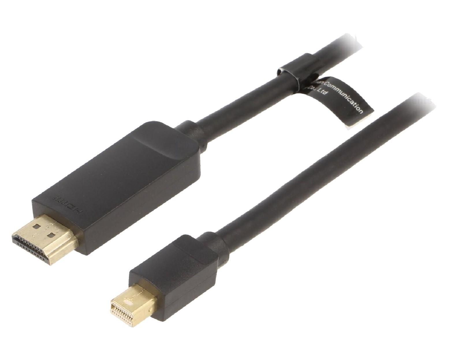 ADNAuto HDMI to Mini DisplayPort Cable 2m Black