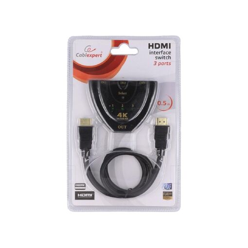 Switch ADNAuto HDCP.HDMI 1.4 Femenino x3 4K UHD Negro