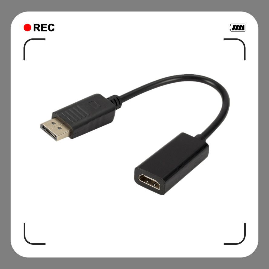 Nipseyteko 0.5m DP to HDMI Adapter - Black