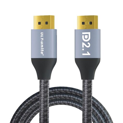 Câble DisplayPort 2.1 Nipseyteko - 1 mètre, 16K, 60 Hz, 8K, 120 Hz, 80 Gbps