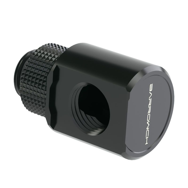 Barrow 90° Adapter, G1/4 inch AG to G1/4 inch IG, Rotatable, Black