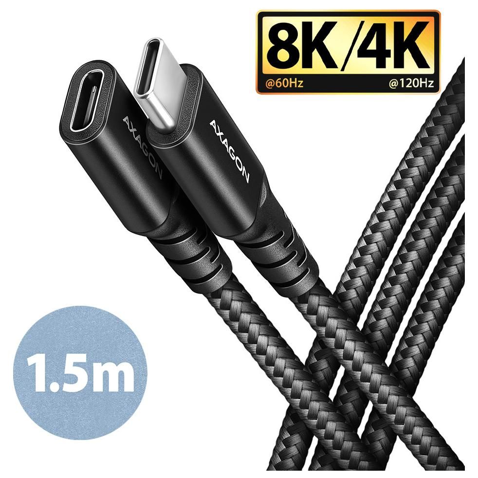 Axagon USB-C Cable 3.2 Gen 2x2, 1.5m, Black