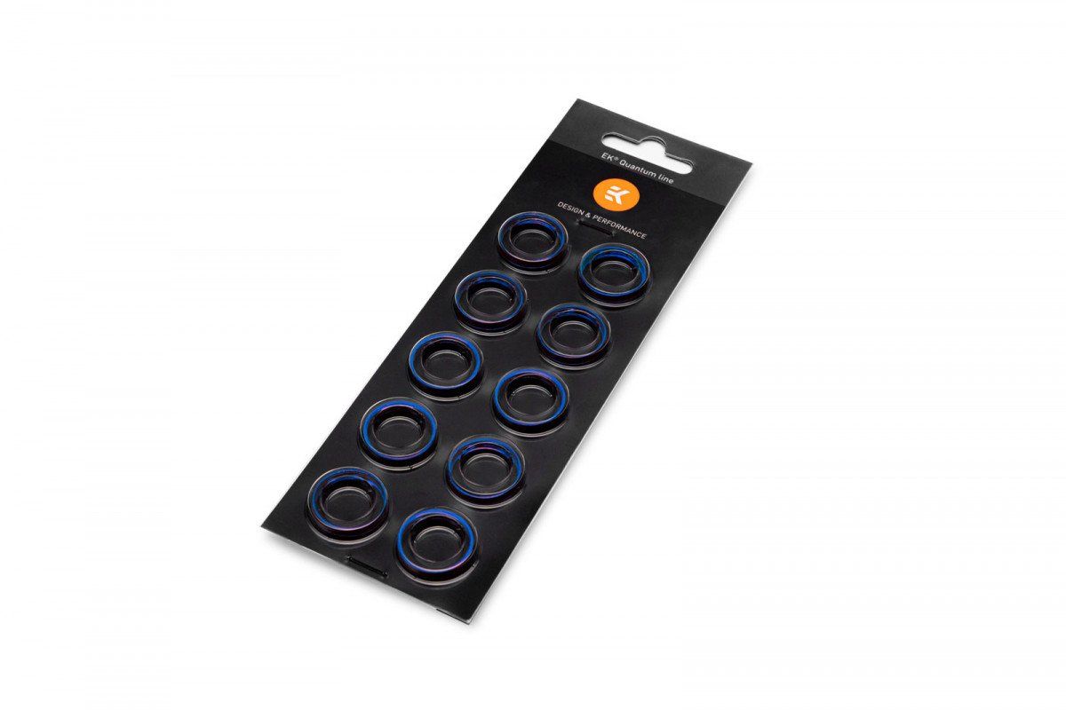 Ek Water Blocks EK-Quantum Torque Color Ring Kit (10-Pack) - 1/4" Hex Key Sizes