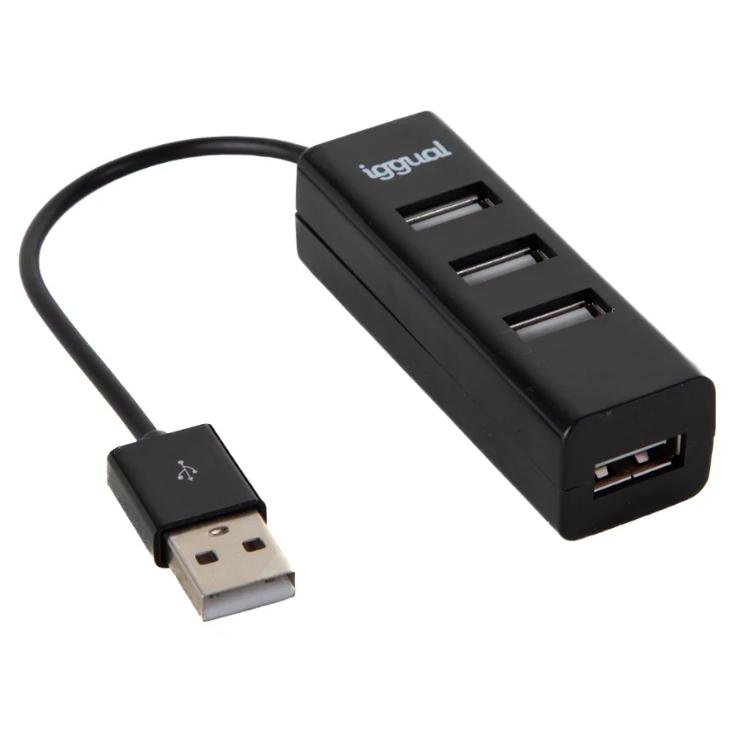 Igual USB 2.0 4-Port Hub (480 Mbit/s, Black)