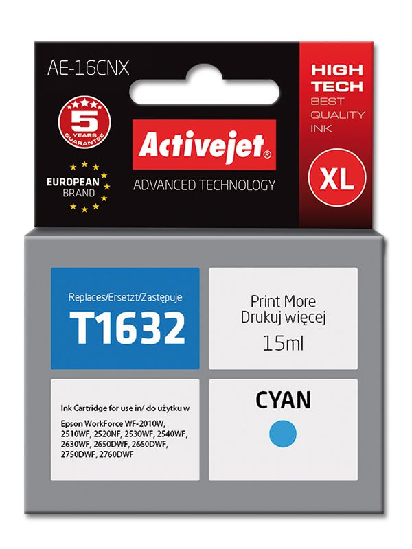 Activejet AE-16CNX Ink Cartridge (Epson 16XL T1632 Replacement)