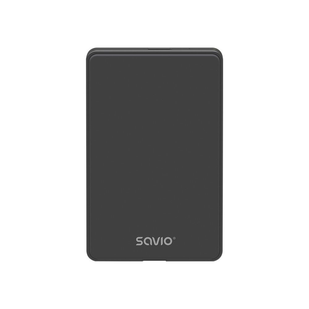 Savio AK-65 Storage Disk Case, 2.5" Hard Drive/SSD Enclosure, Black