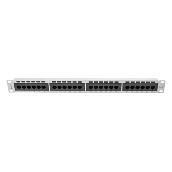 LANBERG 1U Rack Mount Patch Panel, 24-Port RJ-45, Cat5/Cat5e