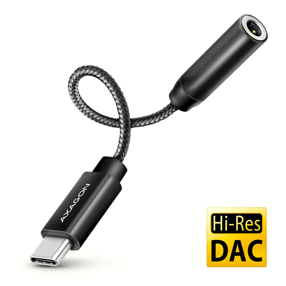 Axagon Audio Cable 0.1m USB Type-C to 3.5mm Black