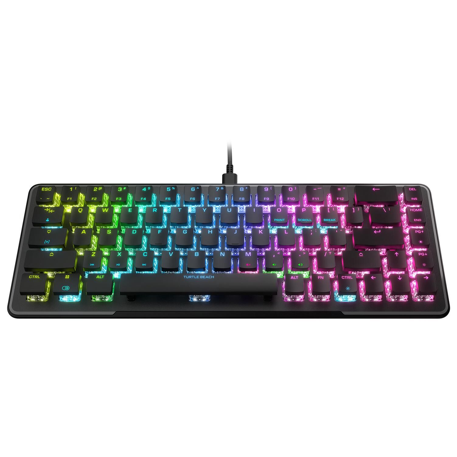 Turtle Beach Vulcan II Mini - 65% Optical Gaming Keyboard with RGB Lighting, Button Duplication Technology, Aluminium Plate - Black