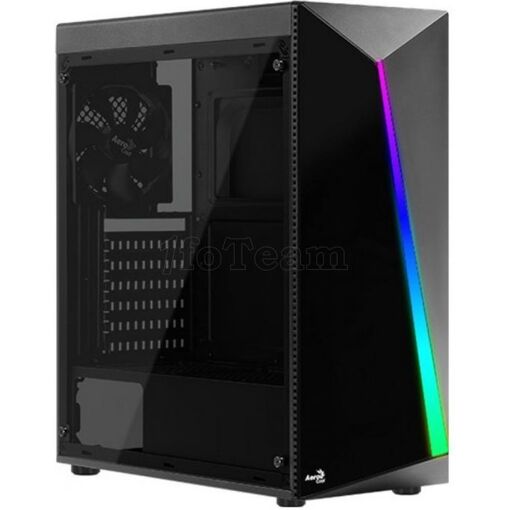 Caja de PC AeroCool Shard ATX Media Torre con Panel de Vidrio Templado RGB - Negro
