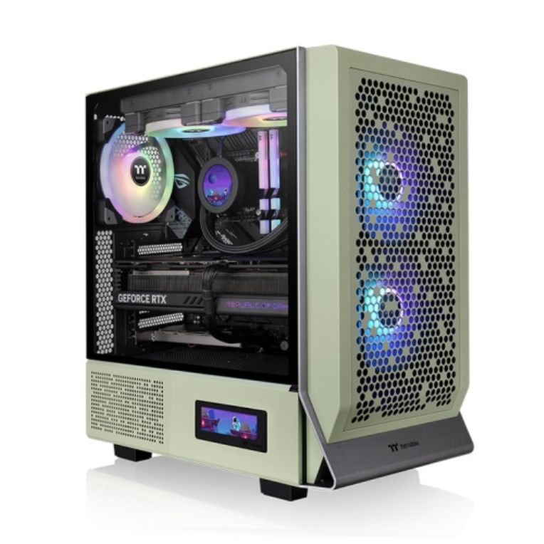 Thermaltake Ceres 300 TG ARGB Tempered Glass - Mid-Tower Case - Light Green - RGB - Glass Panel