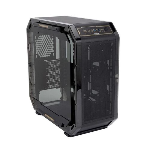 Caja de ordenador Inwin Airforce RGB de tamaño medio, formato E-ATX con paneles de vidrio (Negra)