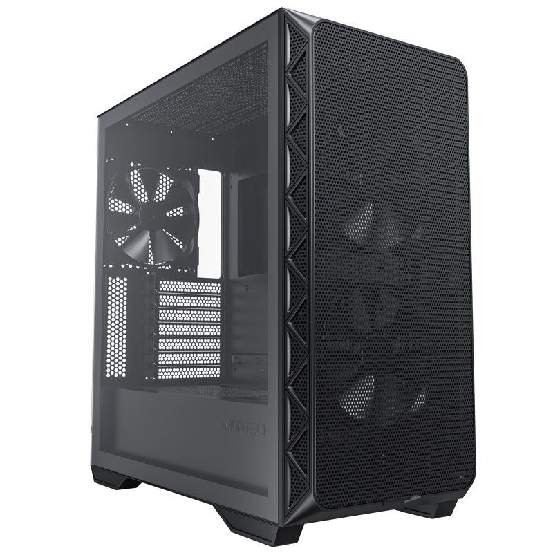 Montech AIR903BASEB Mid-Tower E-ATX PC Case with Glass Panel - Black